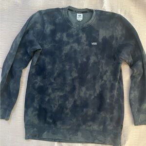 Vans Men's Gray Tie-Dye Crewneck Sweater